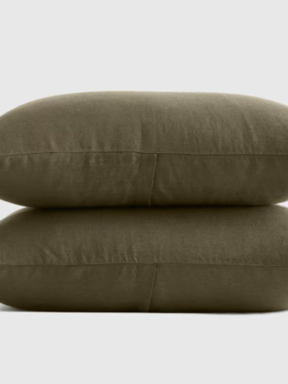 Quince European Linen Sham Set Dusty Olive Standard NEW